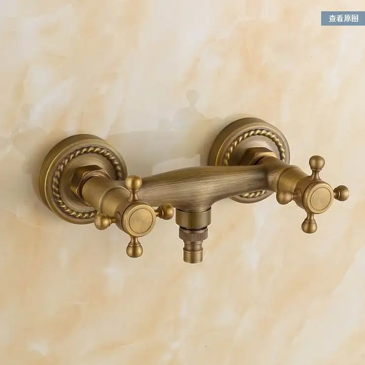 

Free Shipping Euro Style Antique Bronze Finish Dual Handle Toilet Faucet Bibcocks Wall Mounted Washing Machine Faucet Taps Bath