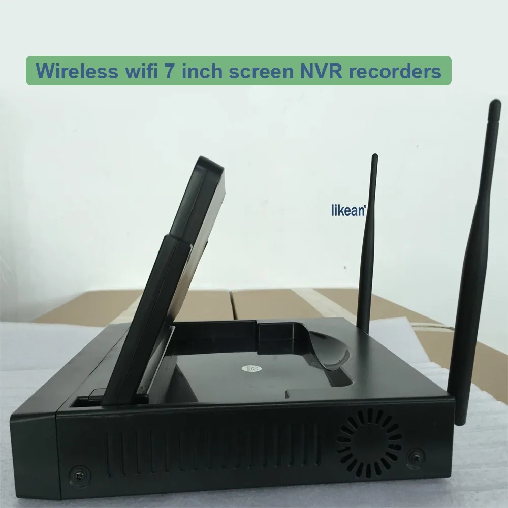 Новых Листинговых Подключи и Играй Беспроводной 7-дюймовый экран Комплект NVR P2P 720