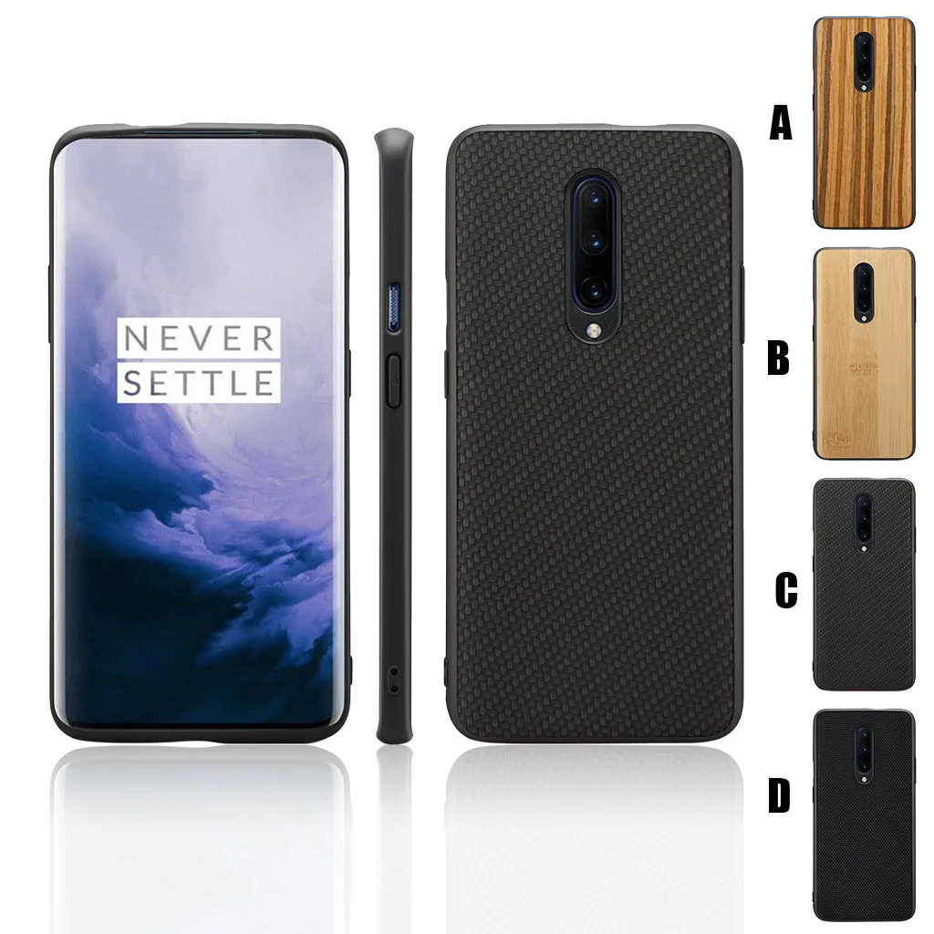 Ультратонкий деревянный прочный Чехол из углеродного волокна для Oneplus 7 Pro 6