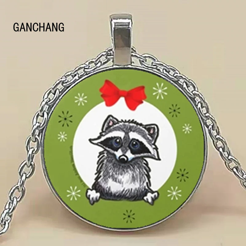 2019 горячая Распродажа енот кулон Цепочки и ожерелья из меха енота ювелирное