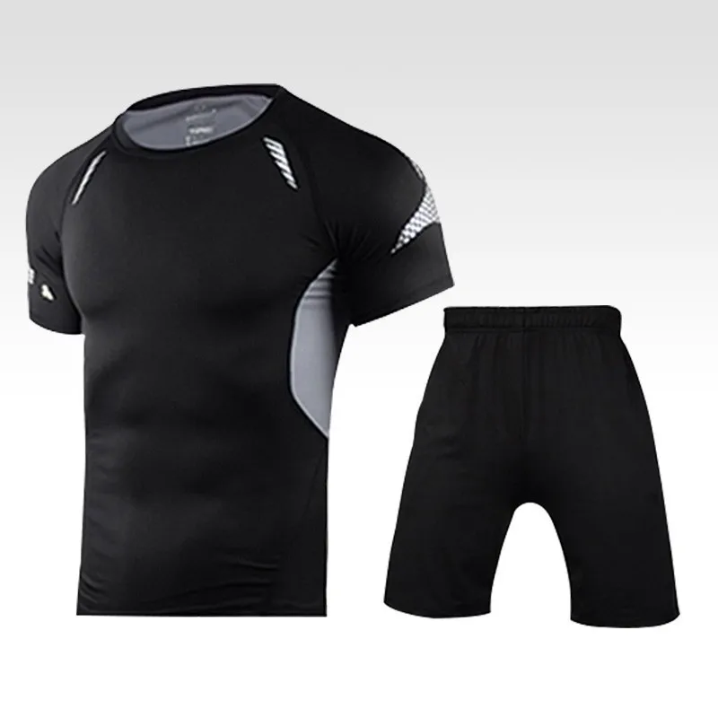 Men sportswear-2-4 Мужская спортивная одежда, дышащие быстросохнущие спортивные костюмы, компрессионная одежда для тренажерного зала, фитнеса, тренировок, занятий спортом, бега, набор для мужчин - Цвет: Men sportswear-2-4
