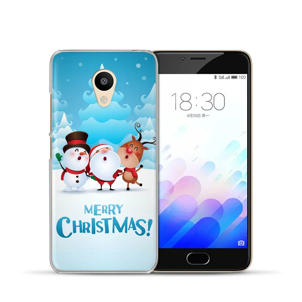 Merry Christmas Snowman Santa Claus Phone Case for Meizu M5C M3S M5S M3 M5 M6 Note Mini U10 U20 Pro 6 Soft Silicone TPU Cover |