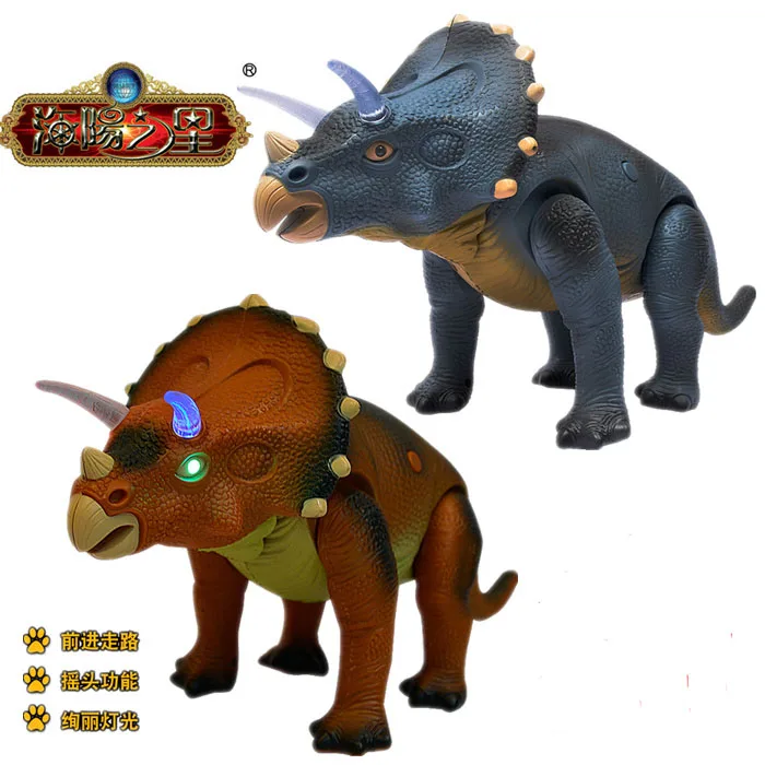 Электронный динозавр игрушка есть звук освещение может ходить моделирование