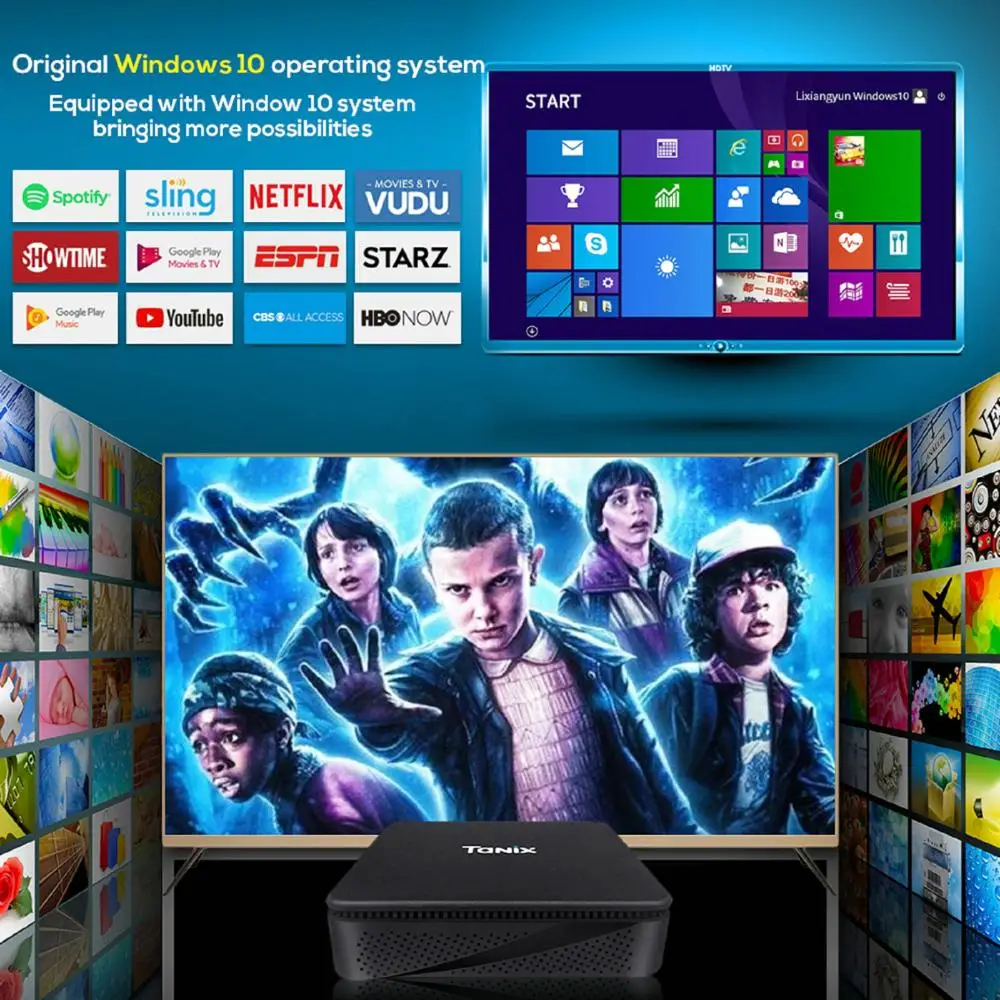 LEMFO TX85 мини ПК Intel Atom X5 Z8350 процессор Smart tv Box Windows 10 4 Гб + 64 Поддержка K 3D 2 4G/5G Wifi microsoft |
