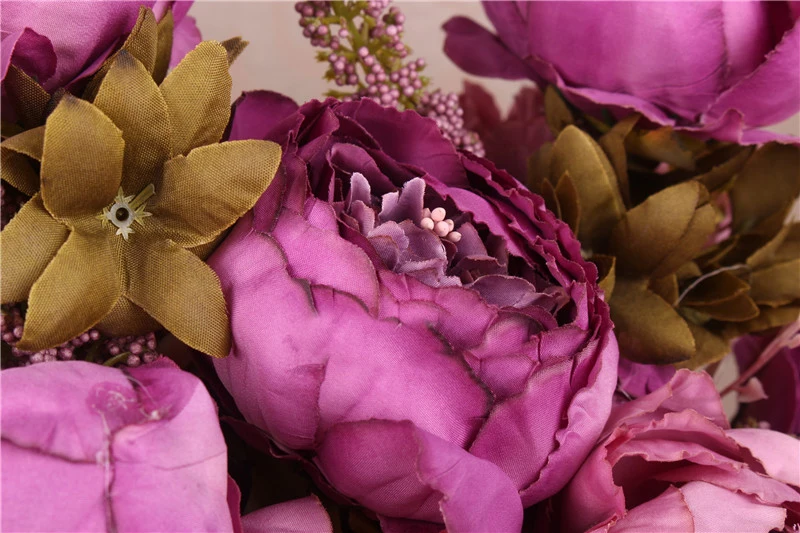 Новинка 2017 европейские шелковые цветы 1 шт. букет искусственные осенние яркие