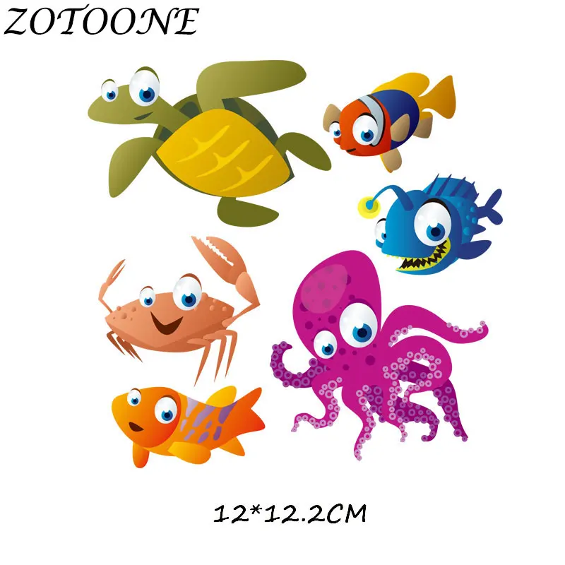 ZOTOONE DIY теплопередача милый мультфильм животных сочетание железа на патчи аппликация Детская одежда платье футболка куртка украшение - Цвет: 749