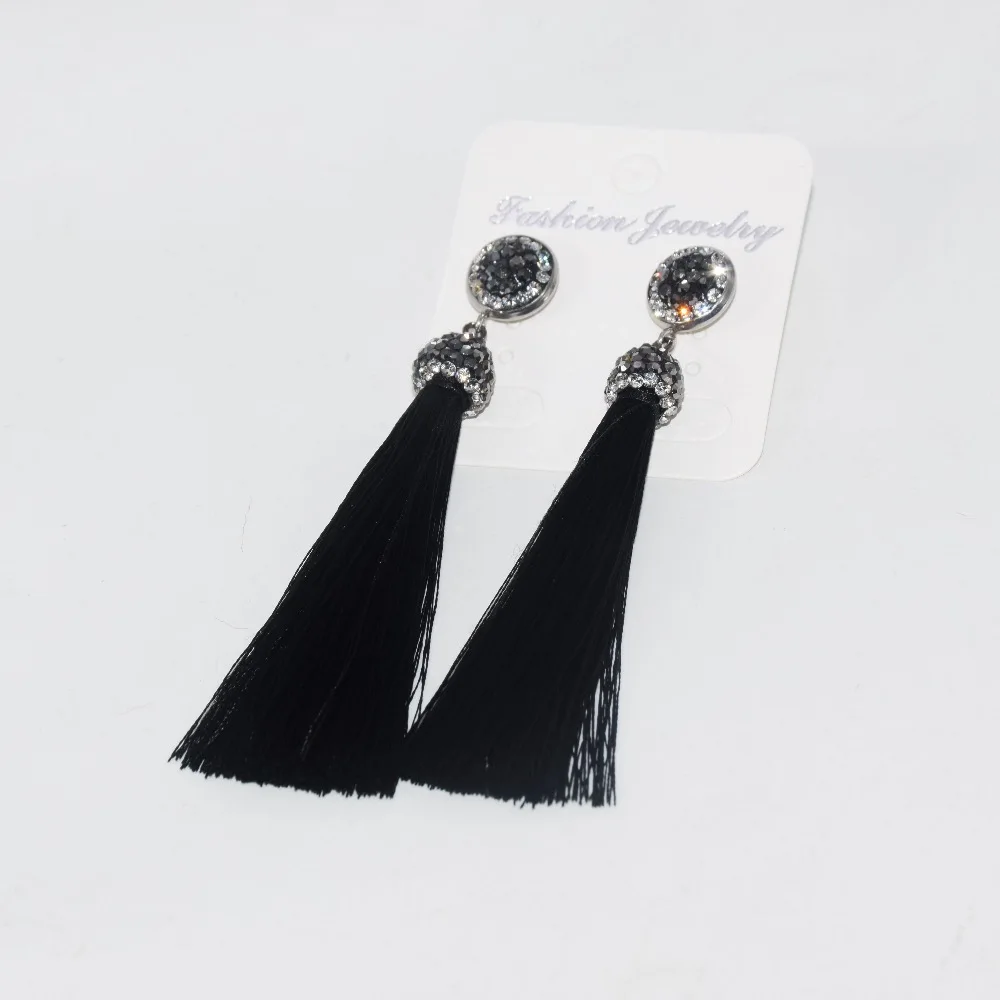 1 шт. модные красные черные синие коричневые винтажные длинные серьги с