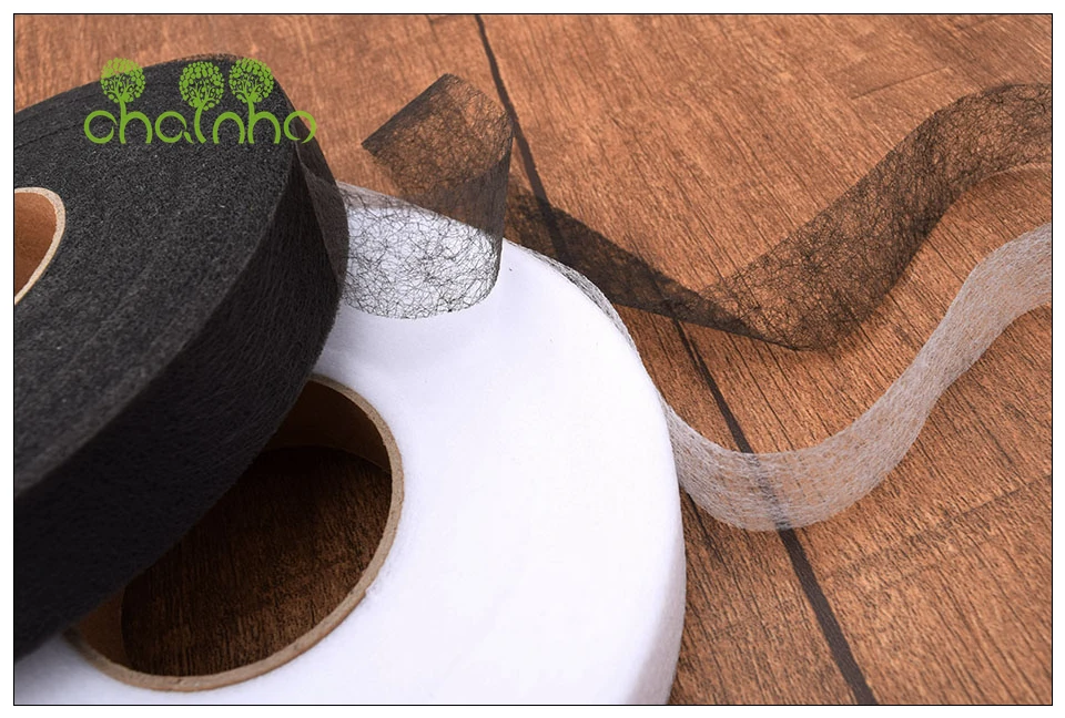 Chainho, двусторонняя клейкая ткань для аксессуаров DIY, ткань для подкладки, от 1 см до 3 см, черный и белый, 70 ярдов