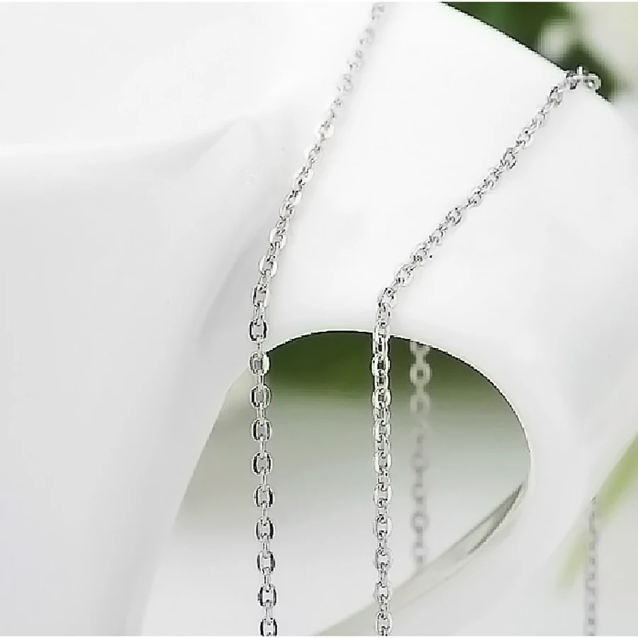 Кабельная цепь из стерлингового серебра 1 2 мм длинная Серебристая цепочка 14-24