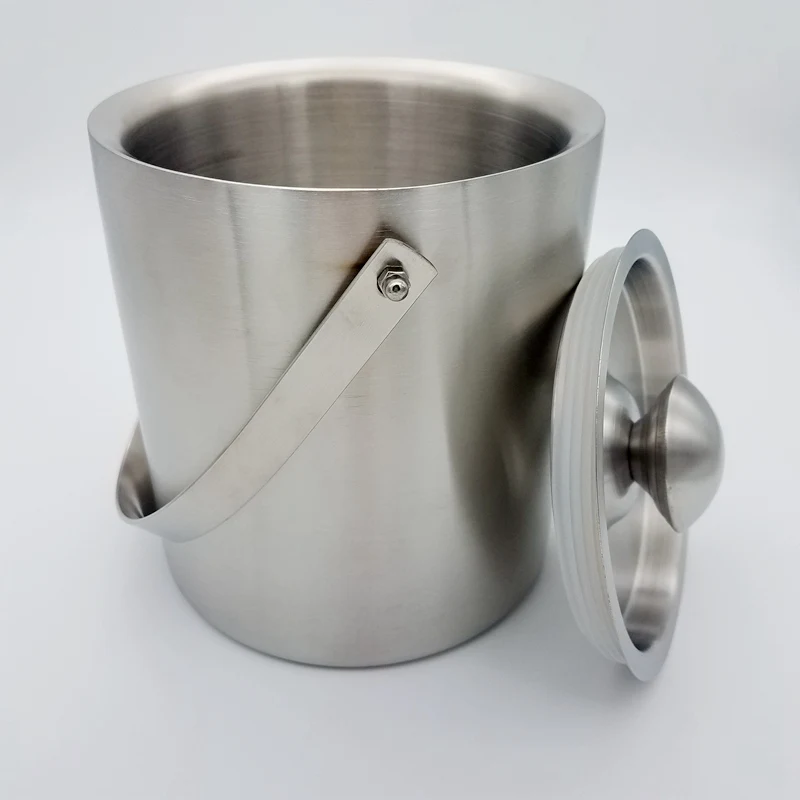 304 Stainless Steel Double Wall Ice Bucket with lid | Дом и сад