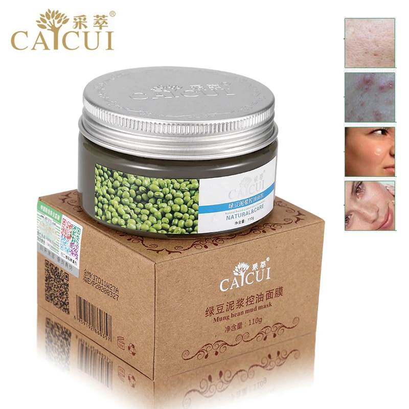 CAICUI песок Mung Bean грязевая маска для лица Лечение акне угри очиститель пилинг маска для лица Уход за кожей дневной и ночной крем