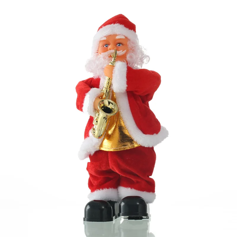 Best Selling Christmas Gifts To Play Saxophone Santa Claus Electric Step Decorations Doll Children's Creative Toys | Игрушки и хобби