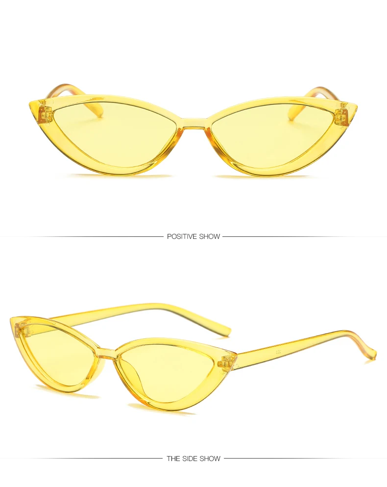 COOYOUNG Cat Eye Style Clear Frame Sunglasses Women Red Summer Accessories For Beach Fashion Female Sun Glasses UV400