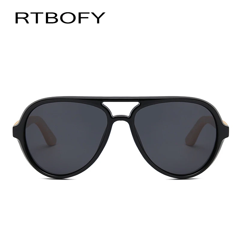 RTBOFY поляризационные деревянные солнцезащитные очки фирменный дизайн бамбуковые
