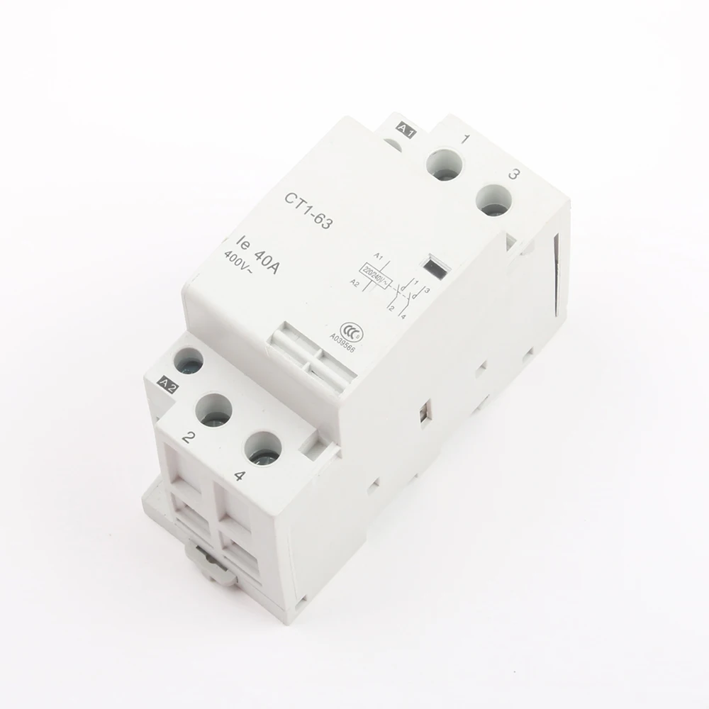 CT1 63 2P 32A 40A 63a 220 В/230 В 50/60 Гц Din rail бытовой модульный контактор переменного тока 2NO