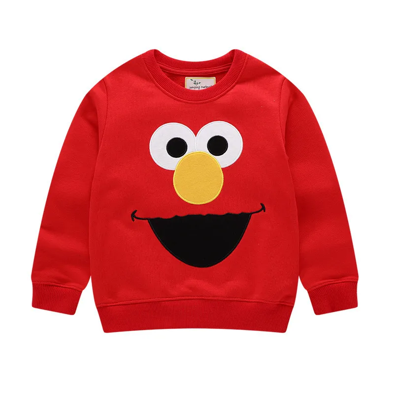 Jumping Meters New Arrival Cartoon Sweatshirts Boys Girls Clothes Cotton Winter Autumn Streetwear Fashion Elmo Boys Sweaters