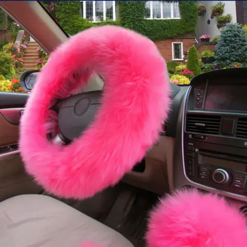 1 комплект модный однотонный супер мягкий теплый розовый Овчина длинный