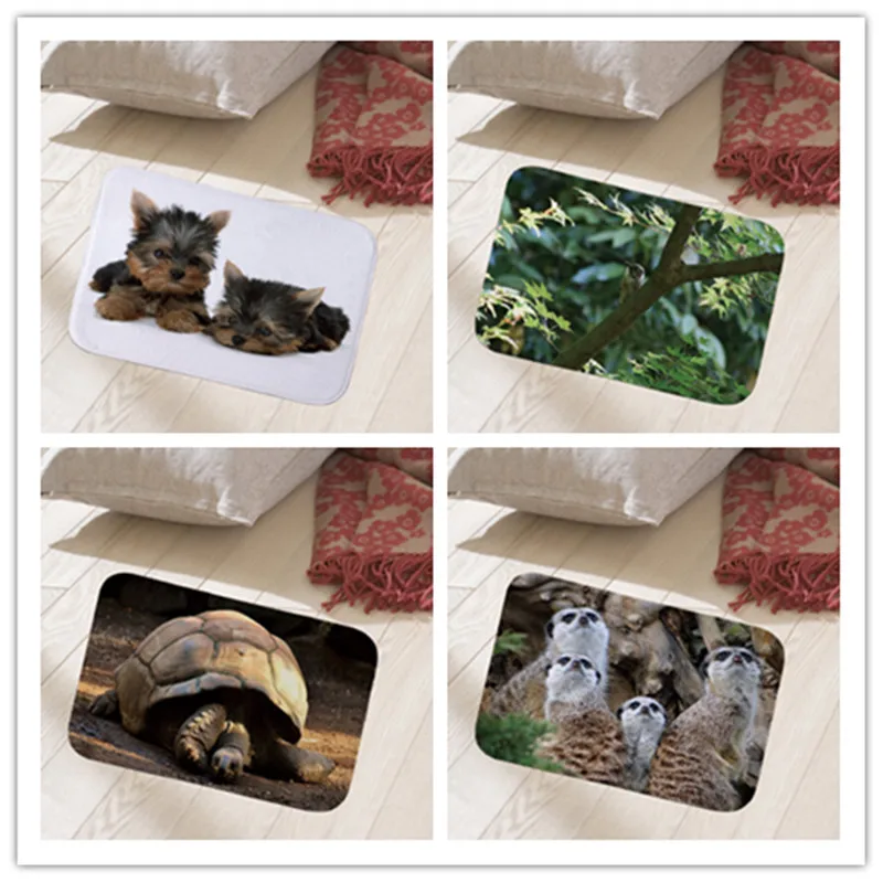 

Quality print Turtle tortoise 40x60cm floor mat hallway doormat suede Welcome entrance door mat anti-slip water Water absorption