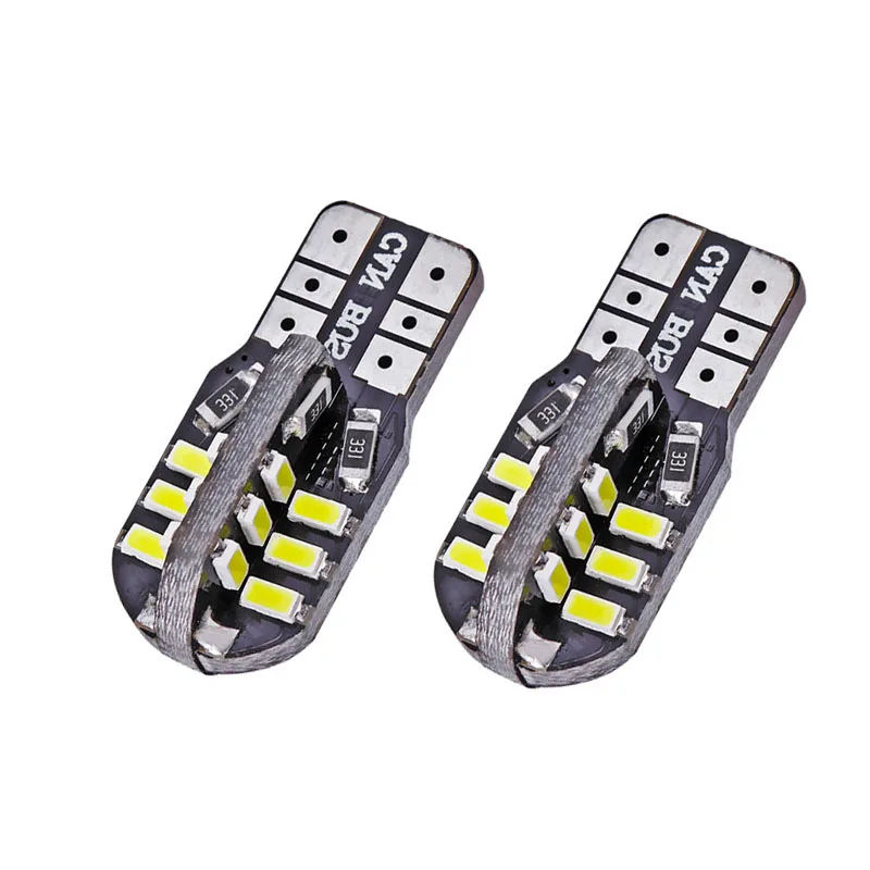 500 шт. T10 canbus 24 smd 3014 Светодиодный 1,5 Вт белый 6000K W5W светодиодный без ошибок Клин номерной знак светильник автомобильный светильник источник 12 В DC