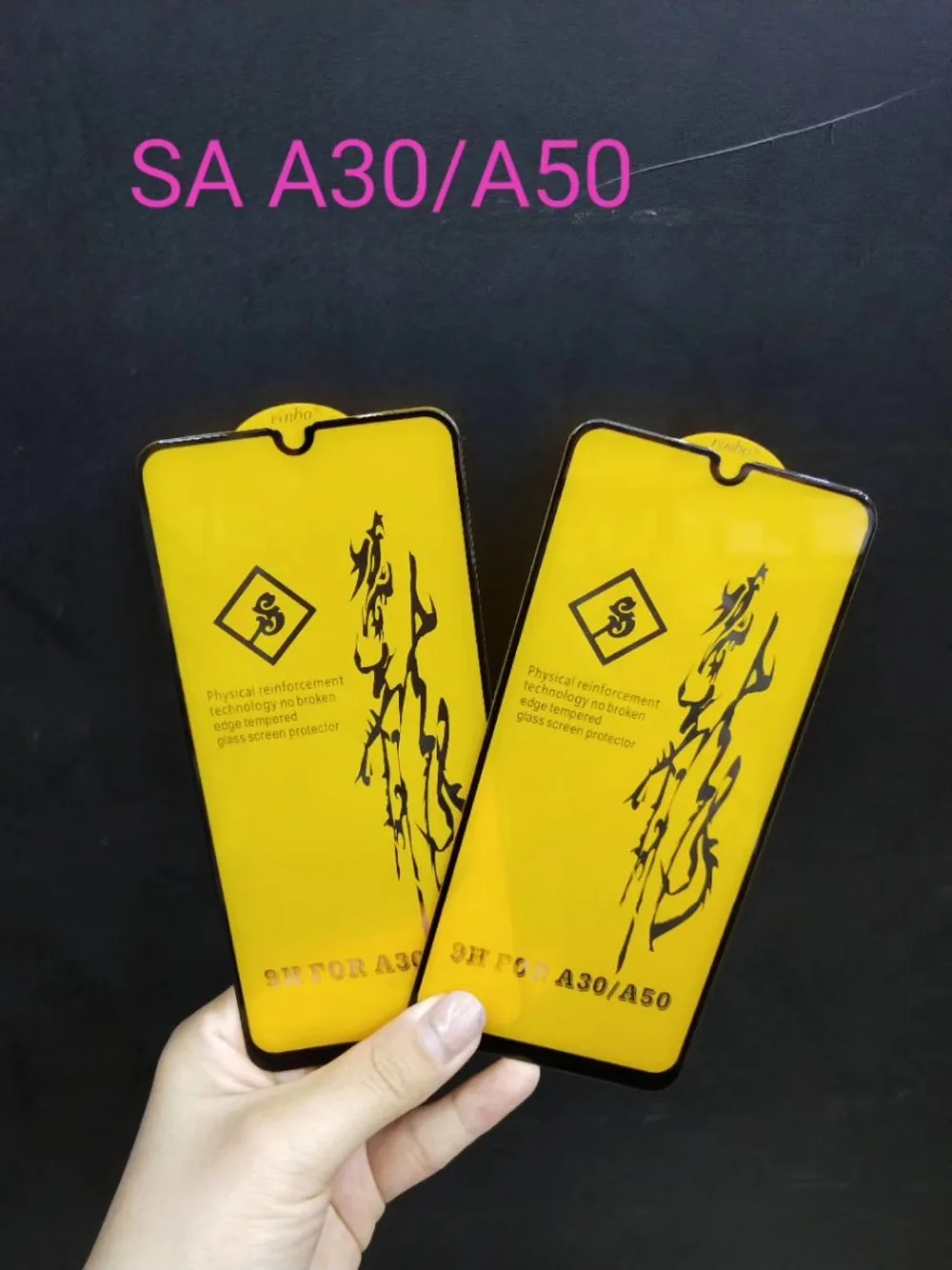 Защитное стекло Bonaier 9H закаленное с полным покрытием для Samsung Galaxy A50 A30 A505F A305F |