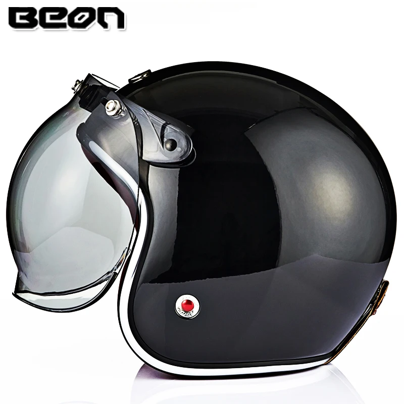 Мотоциклетный шлем BEON B108 из стекловолокна Женский винтажный для скутера Мужской