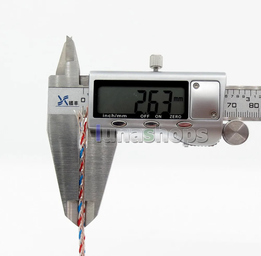 

LN005744 Clear Blue Red Copper 8 Cores PVC Extreme Soft Silver + OCC Mixed Earphone Headphone Cable Wire 0.05mm*12