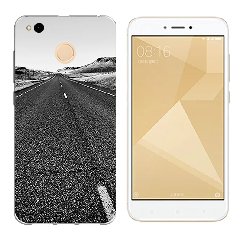 Чехол для Xiaomi Redmi 4X 5 0 &quot мягкий чехол из ТПУ силиконовый с принтом кота и Пейзажа