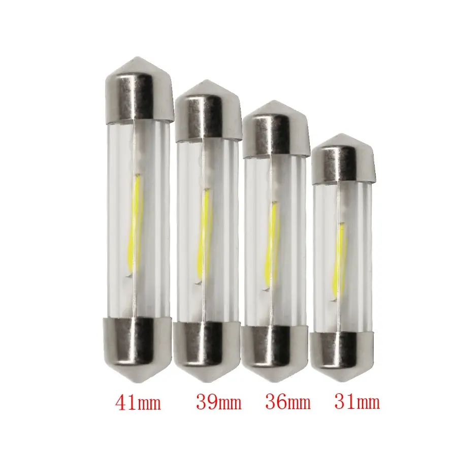 Gfoloza C5W Car Interior Dome Festoon Light Led 31/36/39/41mm C10W DC12V Pure White Reading License Plate Lamp 10pcs | Автомобили и