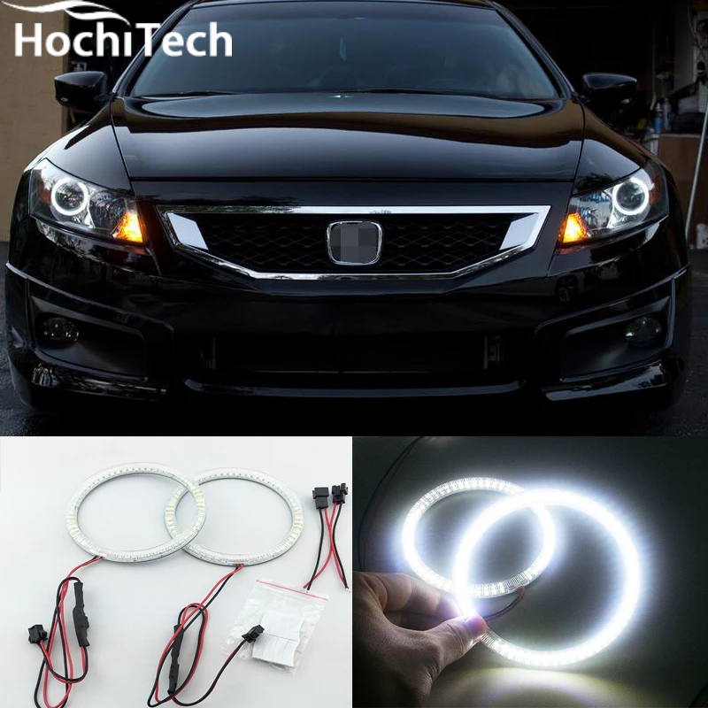 Отличный SMD 5050 светодиодный Белый налобный фонарь halo angel demon eyes kit для Honda Accord coupe 2008