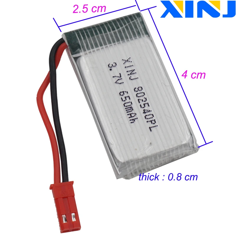 XINJ Зарядное устройство + 4 шт. 3 7 V 650 мА/ч 25C полимерный литий Батарея клетка Lipo для