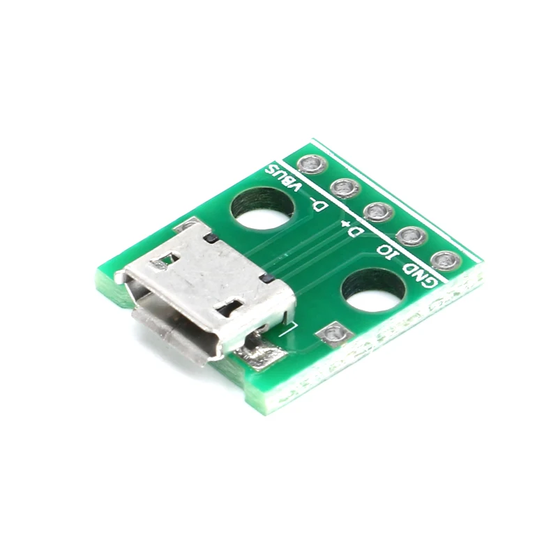5/10 шт. разъем Micro Usb Для DIP адаптера 5 контактный Мама панель модуля контактная