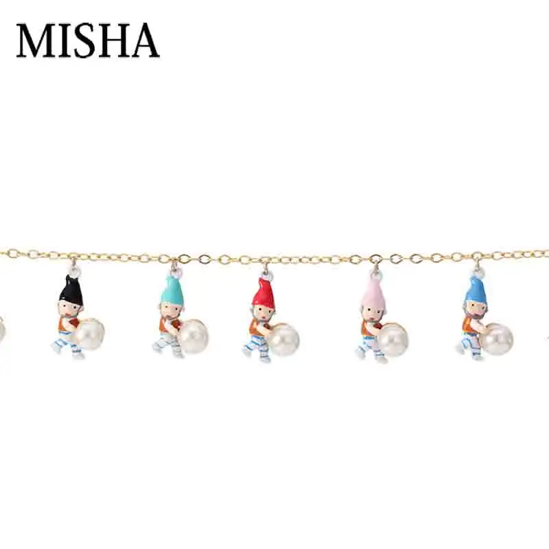 MISHA Fairy роскошные ожерелья для женщин семь гномов эмалированная глазурь кулон