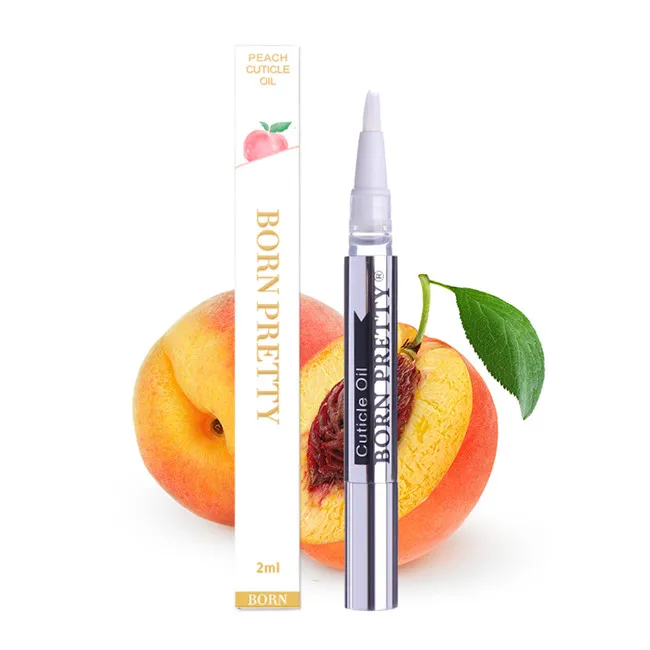 Peach BORN PRETTY, 2 мл, Масло для кутикулы ногтей, фруктовый цветочный вкус, маникюр, дизайн ногтей, питание, уход за ногтями, масляная ручка для ухода за ногтями, 1 шт - Цвет: Peach