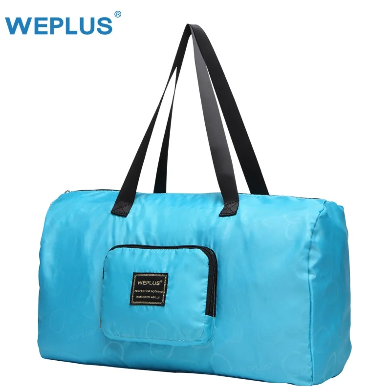 Blue WEPLUS дорожная сумка для женщин водонепроницаемый чемодан Складная Duffle Сверхлегкий холщовый мешок мужчин - Цвет: Blue