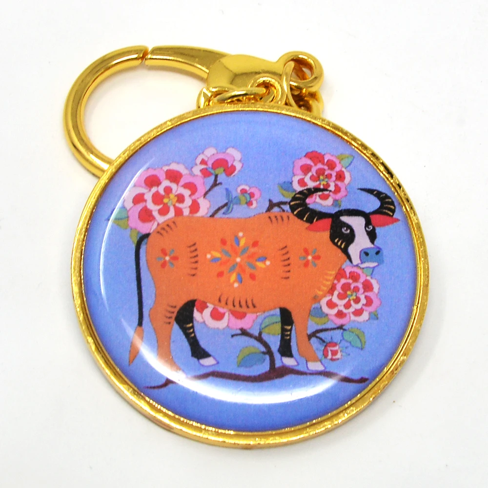 12 знаков животных Wish Amulet Feng Shui Ox брелок | Дом и сад
