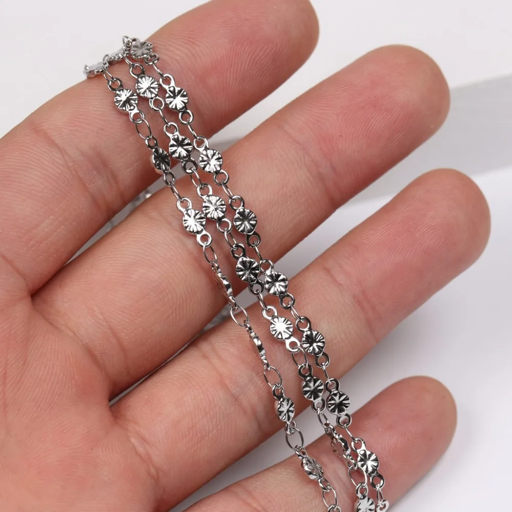 

onwear 2 meters jewelry making stainless steel link chain for pendant necklace making diy findings