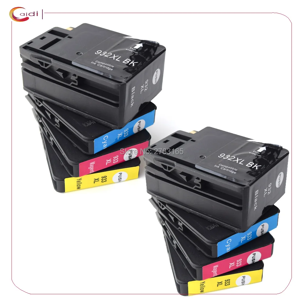 

8 Pack Compatible for HP 932 933 Ink Cartridges 932XL 933XL OfficeJet 6100 6600 6700 7110 7610 7612 hp932 hp933 Printer ink