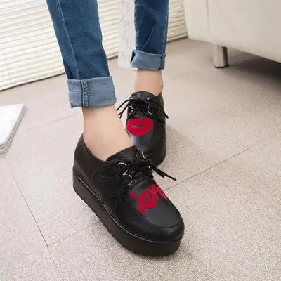16 FeiYiTu криперы, женская обувь zapatos mujer; популярная обувь Повседневное Винтаж на резиновой подошве обувь на платформе Для женщин женские туфли на плоской подошве плюс размер 35–39 - Цвет: 16