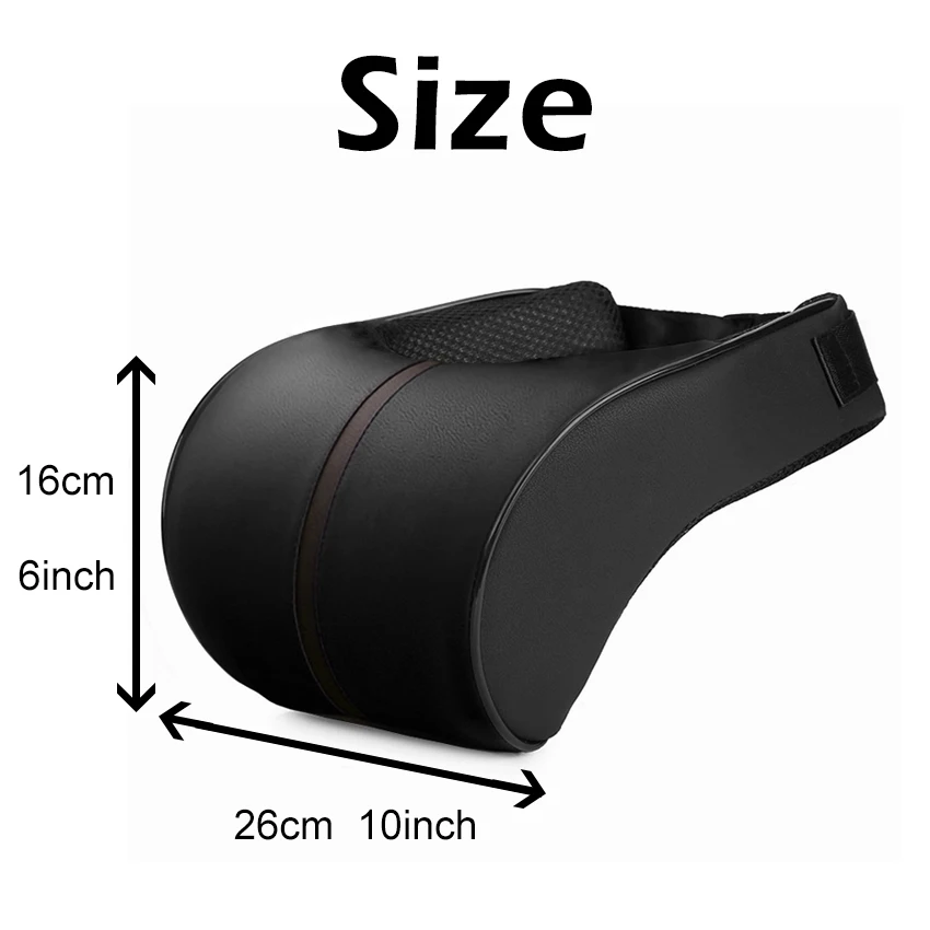 

Car Neck Pillow Headrest Pillows Leather Automobile Memory Foam Neck Rest Auto Head Restraint Cushion Car Accessories
