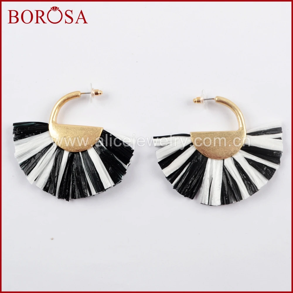 Женские серьги-кисточки BOROSA 10 пар полукруглые серьги с кисточками в богемном