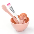 4 в 1 DIY косметическая маска для лица, миска для женщин, косметический инструмент для макияжа с щеткой, набор мерных ложек для шпателя