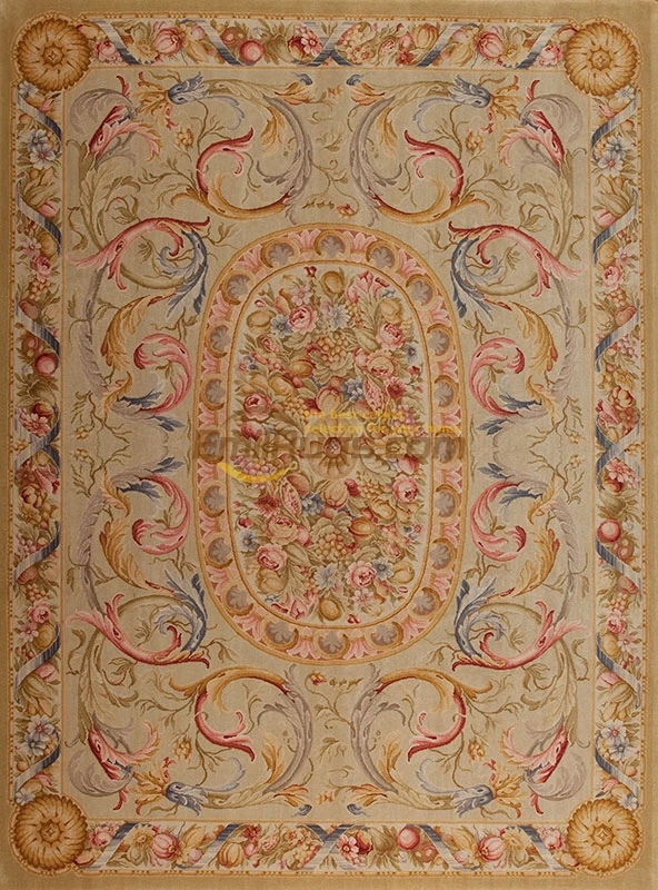 Kopen Antieke Franse Savonnerie Rug Handgeweven Wollen Tapijten Gebied Tapijt Vierkante Tapijt Dier Patroon Wol Breien Tapijten