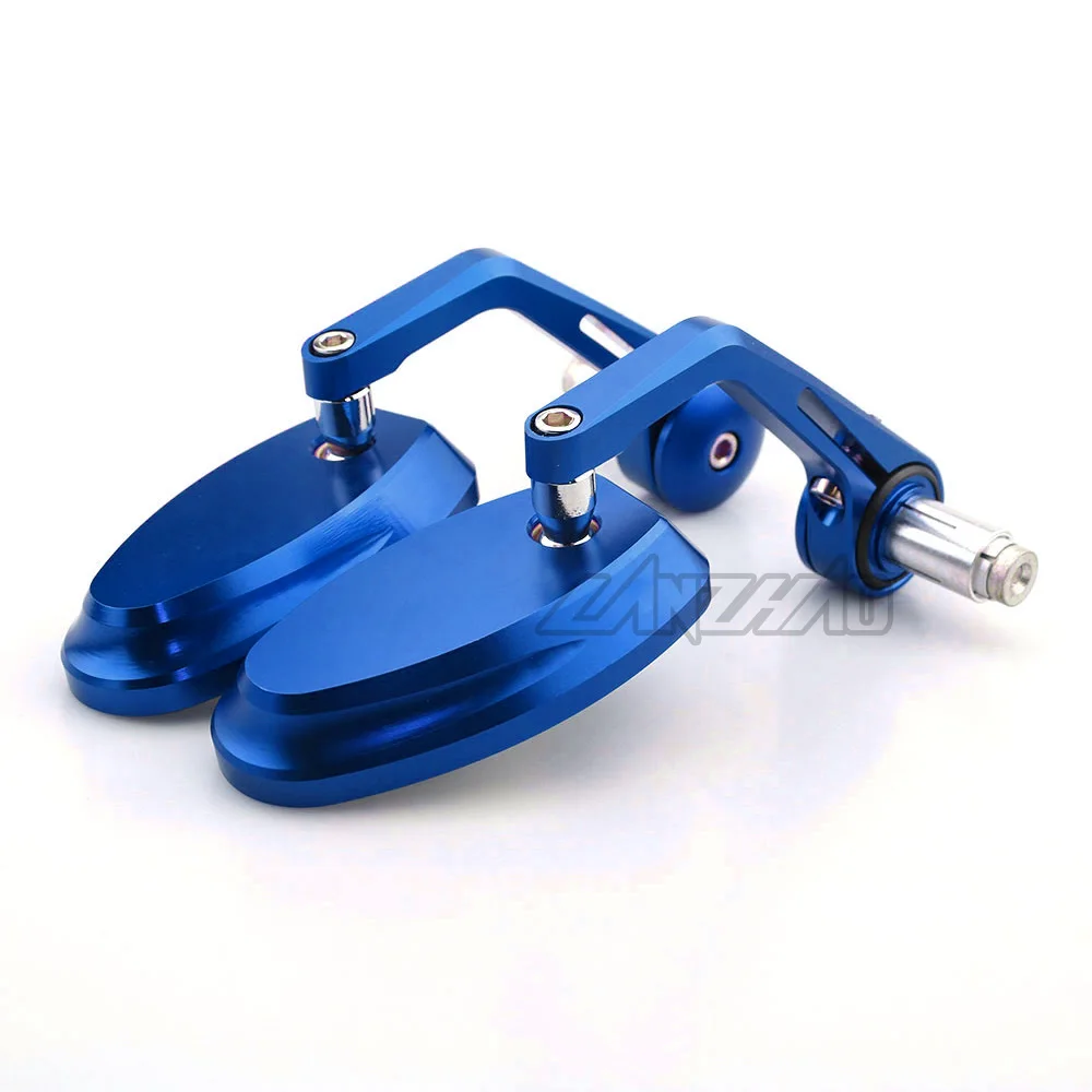 Blue CNC мотоциклетные боковые зеркала руль бар конец заднего вида голубое стекло зеркало универсальное для Honda Grom MSX125 MSX125SF X-ADV 750 - Цвет: Blue