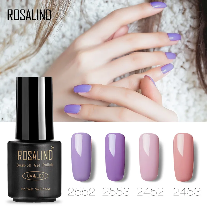 Гель лак для ногтей ROSALIND 1S 7 мл серия красных цветов удаляемый замачиванием