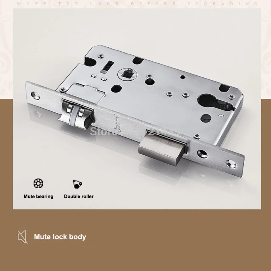 

Europen Fashion Ivory Interior Solid Wood Panel Handle Lock Amber White Bedroom Bookroom Kitchen Wooden Door Lock Modern