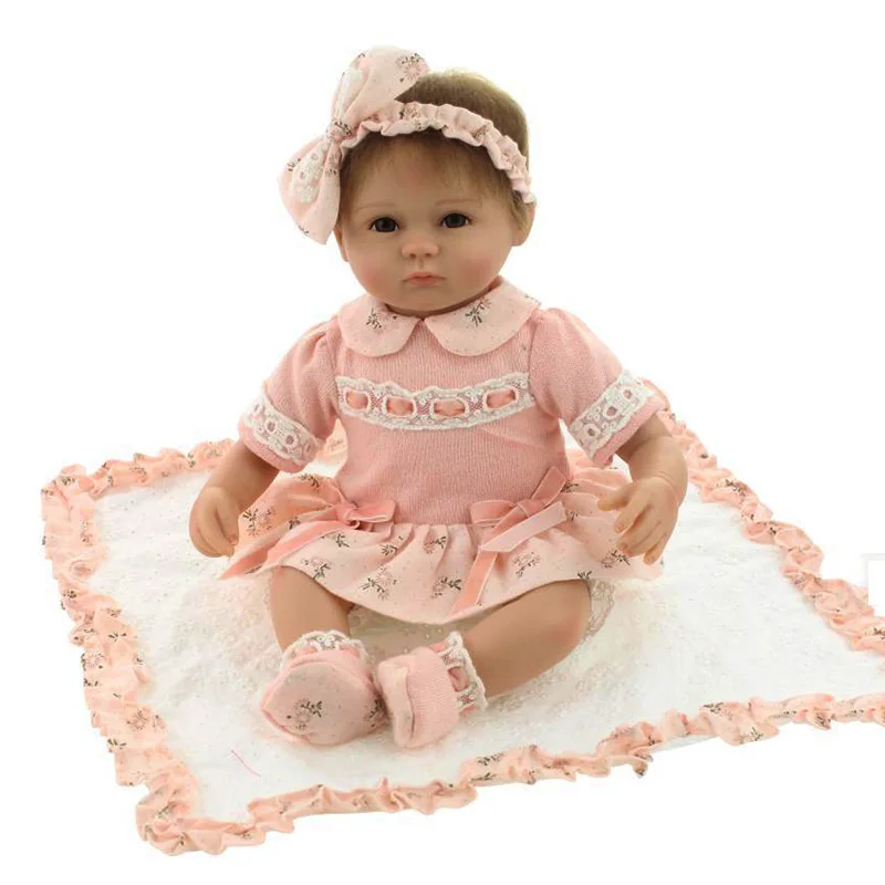 NPK 43 см Reborn Baby Doll Моделирование Реалистичная кукла младенец силиконовые куклы