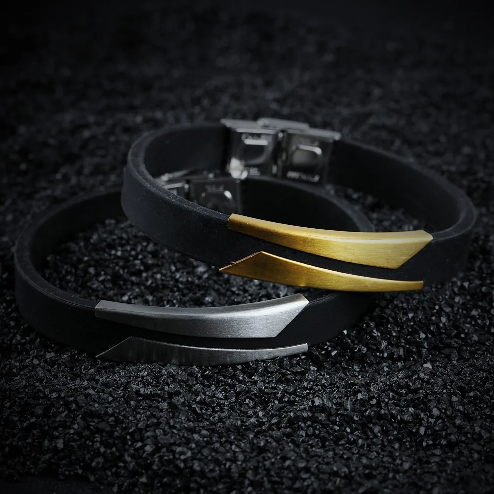 Простой дизайн Классические мужские браслеты в офисном стиле черные из