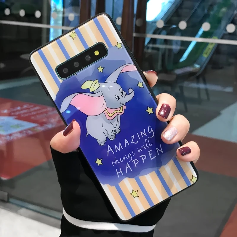 YHBBCASES мультяшный Забавный чехол для телефона Dumbo samsung Galaxy S10 S8 S9 Plus модные чехлы с