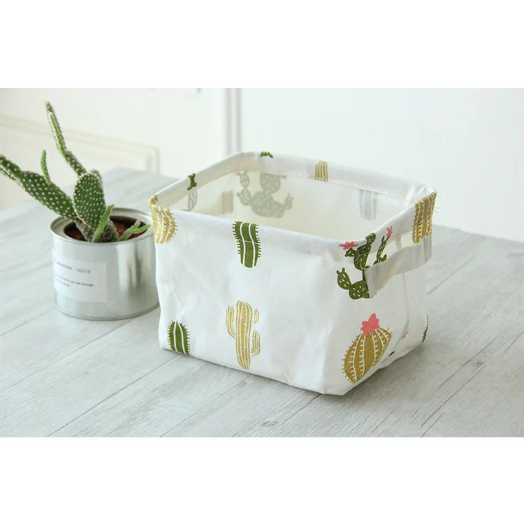 Cosmetic simple Storage Box Zakka Bag Organiser Foldable Container Basket cajas organizadoras | Дом и сад