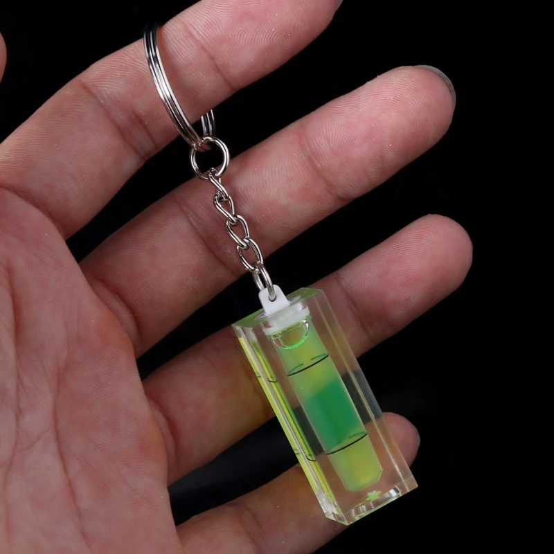

Mini Square Spirit Level Key Ring Key Chain Tool Gadget Fr Photo Wall Hanging TV